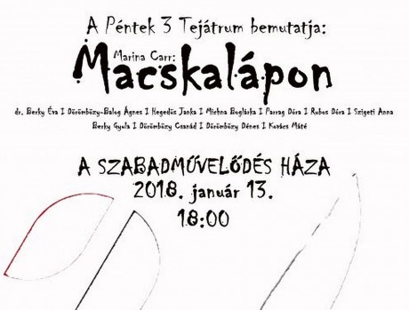 Marina Carr: Macskalápon - szombaton lesz a Péntek 3 Tejátrum bemutatója